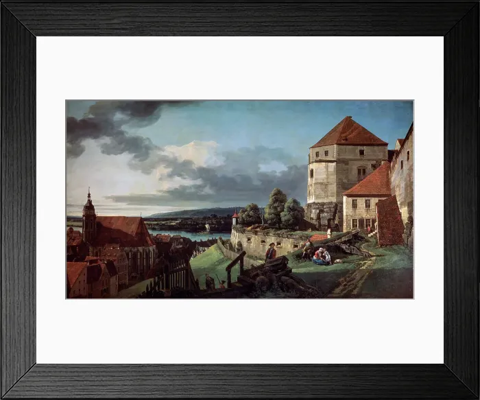 Framed Print : View of Pirna from the Sonnenstein Fortress, c1752-c1755. Artist: Bernardo Bellotto Framed Print : View of Pirna from the Sonnenstein Fortress, c1752-c1755. Artist: Bernardo Bellotto