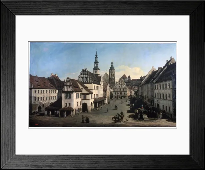 Framed Print : The Market Place in Pirna, c1752-c1755. Artist: Bernardo Bellotto Framed Print : The Market Place in Pirna, c1752-c1755. Artist: Bernardo Bellotto
