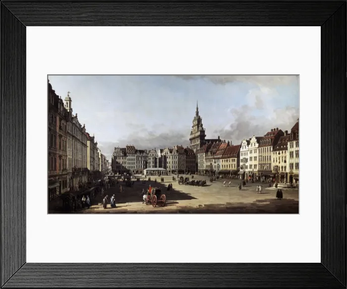 Framed Print : The Old Market Place in Dresden, c1750-c1752. Artist: Bernardo Bellotto Framed Print : The Old Market Place in Dresden, c1750-c1752. Artist: Bernardo Bellotto