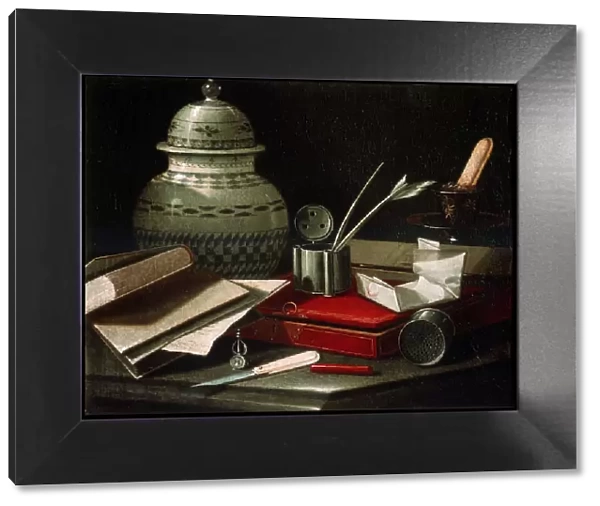 Still Life with Writing Implements, late 17th or early 18th century. Artist: Cristoforo Monari