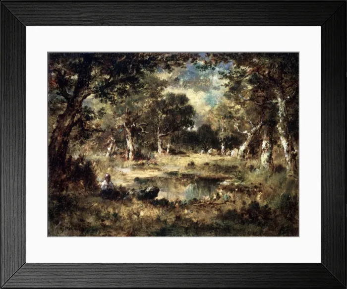 Framed Print : Forest Swamp, 1870. Artist: Narcisse Virgile Diaz de la Pena Framed Print : Forest Swamp, 1870. Artist: Narcisse Virgile Diaz de la Pena
