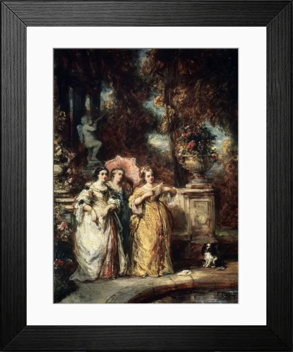 Framed Print : A Stroll, 1852. Artist: Eugene Isabey Framed Print : A Stroll, 1852. Artist: Eugene Isabey