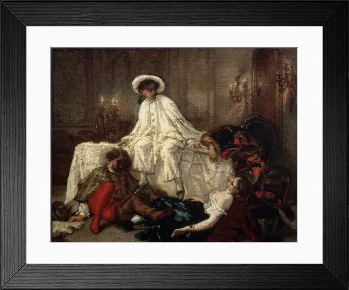 Framed Print : After the Masquerade, 1850s. Artist: Thomas Couture Framed Print : After the Masquerade, 1850s. Artist: Thomas Couture