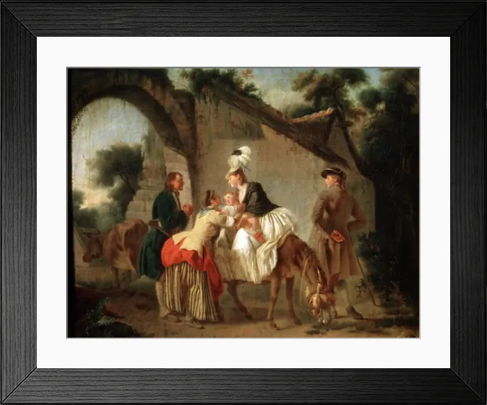Framed Print : Farewell to the Wet Nurse, 1777. Artist: Etienne Aubry Framed Print : Farewell to the Wet Nurse, 1777. Artist: Etienne Aubry
