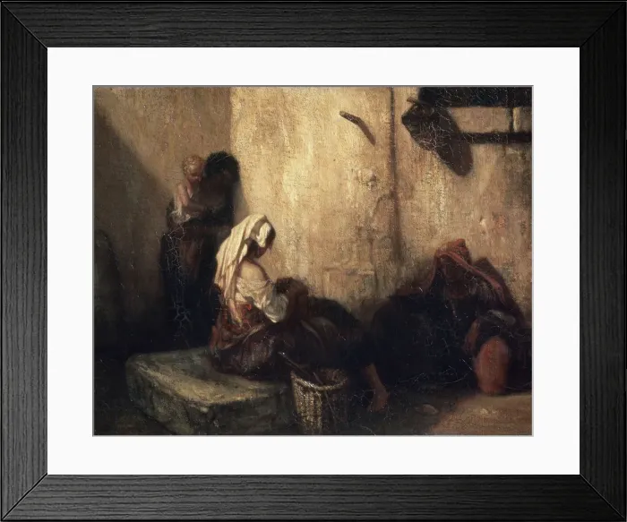 Framed Print : Italian Street Scene, 1849. Artist: Alexandre Gabriel Decamps Framed Print : Italian Street Scene, 1849. Artist: Alexandre Gabriel Decamps