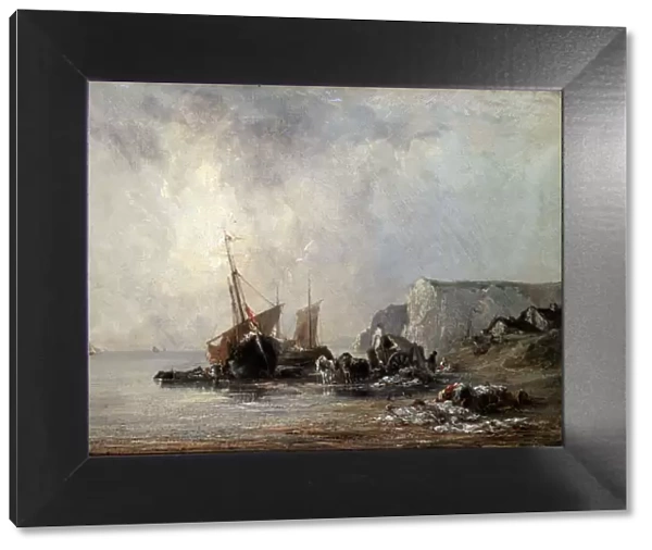 Boats at the Normandy Shore, 1823. Artist: Richard Parkes Bonington