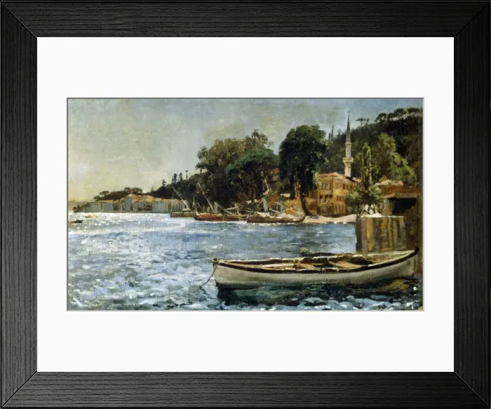 Framed Print : View of Bebek near Constantinople, 1872. Artist: Jan Matejko Framed Print : View of Bebek near Constantinople, 1872. Artist: Jan Matejko