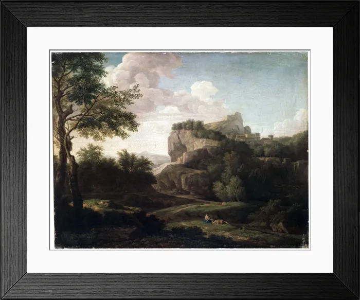 Framed Print : Landscape, late 17th or 18th century. Artist: Isaac de Moucheron Framed Print : Landscape, late 17th or 18th century. Artist: Isaac de Moucheron