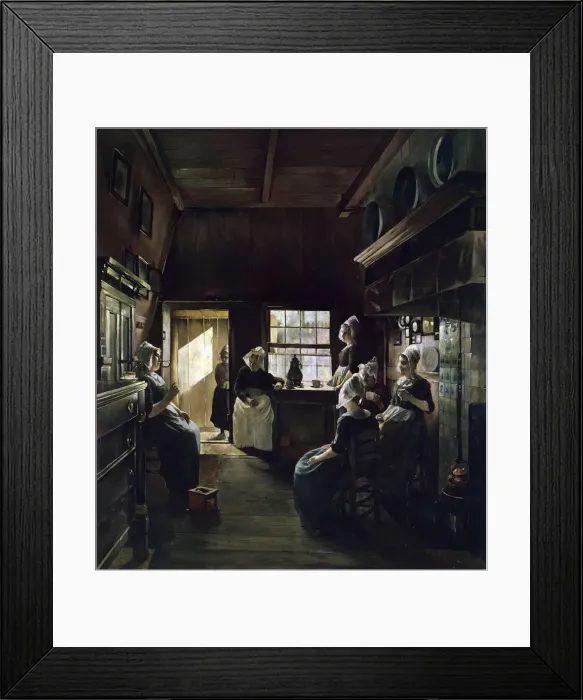 Framed Print : Conversation, 1888. Artist: Paul Weimar Framed Print : Conversation, 1888. Artist: Paul Weimar