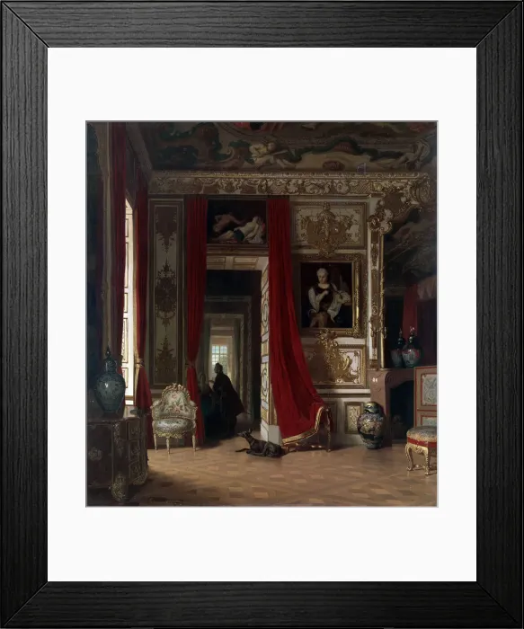 Framed Print : Interior, early 19th century. Artist: Carl Friedrich Zimmermann Framed Print : Interior, early 19th century. Artist: Carl Friedrich Zimmermann