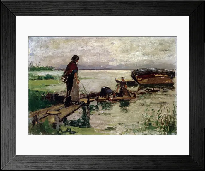 Framed Print : At the Seashore, 19th or early 20th century. Artist: Jozef Israels Framed Print : At the Seashore, 19th or early 20th century. Artist: Jozef Israels
