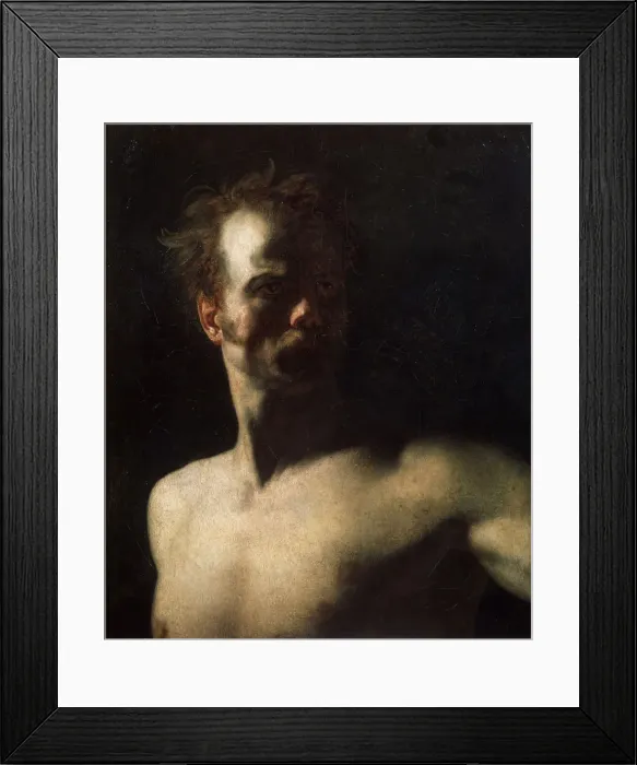 Framed Print : Nude Study, c1810-c1811. Artist: Theodore Gericault Framed Print : Nude Study, c1810-c1811. Artist: Theodore Gericault