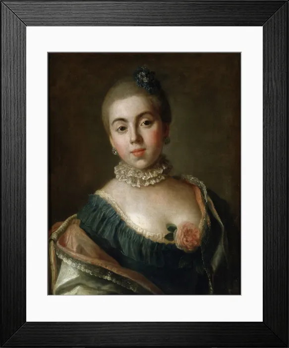 Framed Print : Portrait of Countess Anna Golitsyna, Baroness Stroganova, 1759. Artist: Pietro Rotari Framed Print : Portrait of Countess Anna Golitsyna, Baroness Stroganova, 1759. Artist: Pietro Rotari