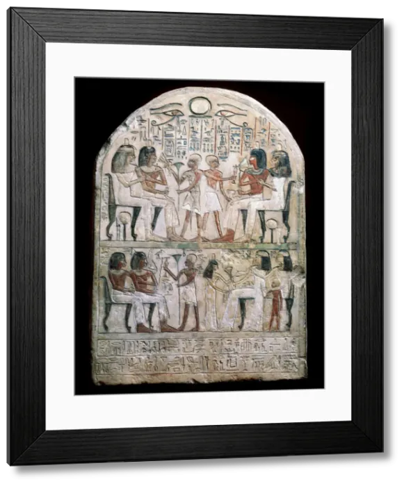 Framed Print : Stone stele with a relief, Ancient Egyptian, 156 BC Framed Print : Stone stele with a relief, Ancient Egyptian, 156 BC