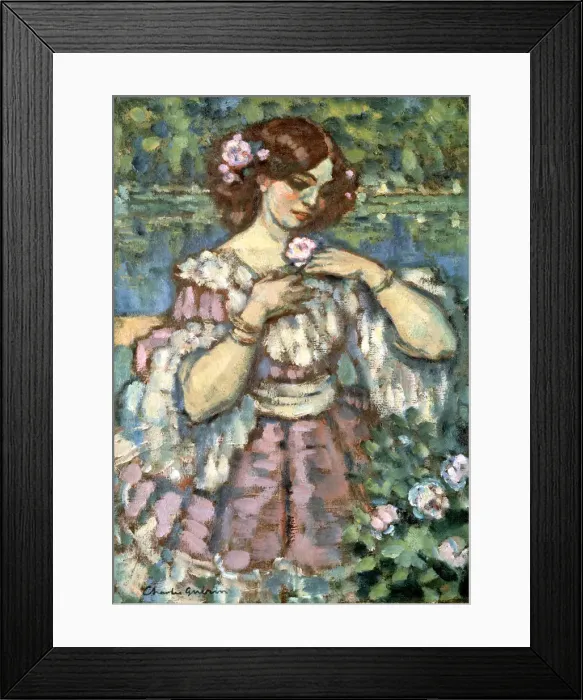 Framed Print : Girl With a Rose, 1901 Framed Print : Girl With a Rose, 1901