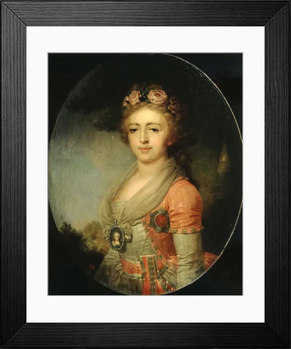 Framed Print : Portrait of Grand Duchess Alexandra Pavlovna (1783-1801), Daughter of Emperor Paul I, c1798 Framed Print : Portrait of Grand Duchess Alexandra Pavlovna (1783-1801), Daughter of Emperor Paul I, c1798