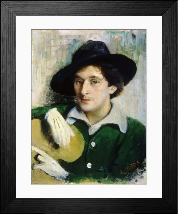 Framed Print : Portrait of the Artist Marc Chagall, (1887-1985), 1910s Framed Print : Portrait of the Artist Marc Chagall, (1887-1985), 1910s