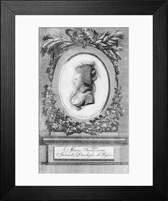 Framed Print : Portrait of Grand Duchess Maria Feodorovna (Sophie Dorothea of Wurttemberg) (1729-1828), 1781 Framed Print : Portrait of Grand Duchess Maria Feodorovna (Sophie Dorothea of Wurttemberg) (1729-1828), 1781