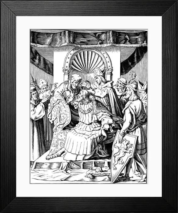 Framed Print : The abdication of Emperor Henry IV in Ingelheim, 1840 Framed Print : The abdication of Emperor Henry IV in Ingelheim, 1840