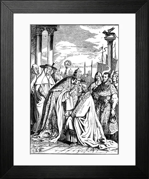 Framed Print : Frederick I Barbarossa and Pope Alexander III in Venice, 1840 Framed Print : Frederick I Barbarossa and Pope Alexander III in Venice, 1840