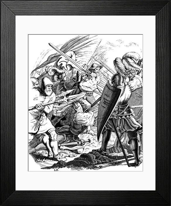 Framed Print : Death of Arnold Winkelried during the battle of Sempach, 1840 Framed Print : Death of Arnold Winkelried during the battle of Sempach, 1840