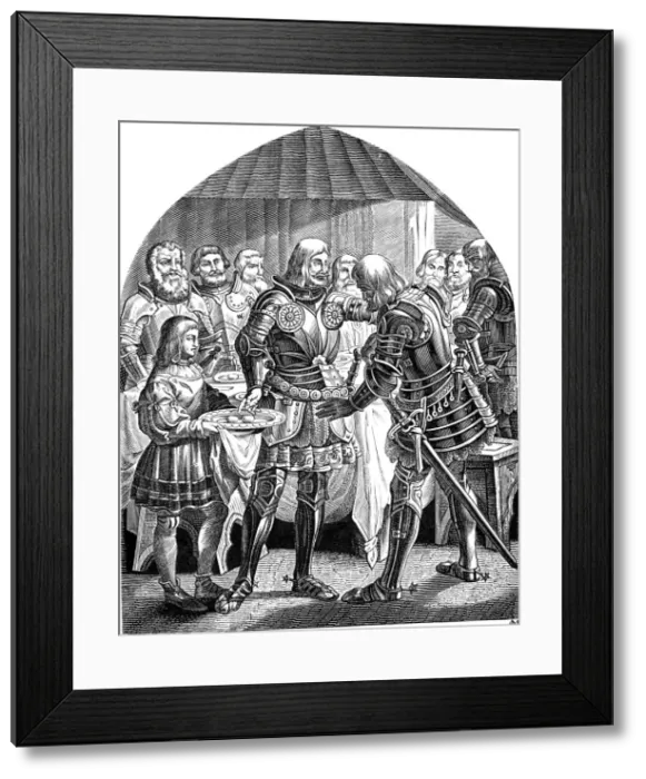 Framed Print : One egg apiece all round, but two eggs for the gallant Schweppermann, 1840 Framed Print : One egg apiece all round, but two eggs for the gallant Schweppermann, 1840