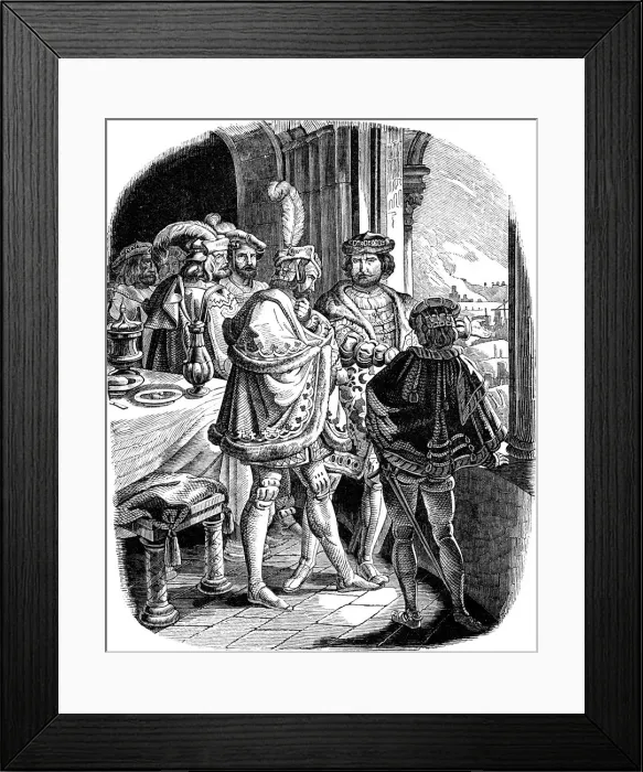Framed Print : Frederick I Meal in Heidelberg Castle 1462, 1840