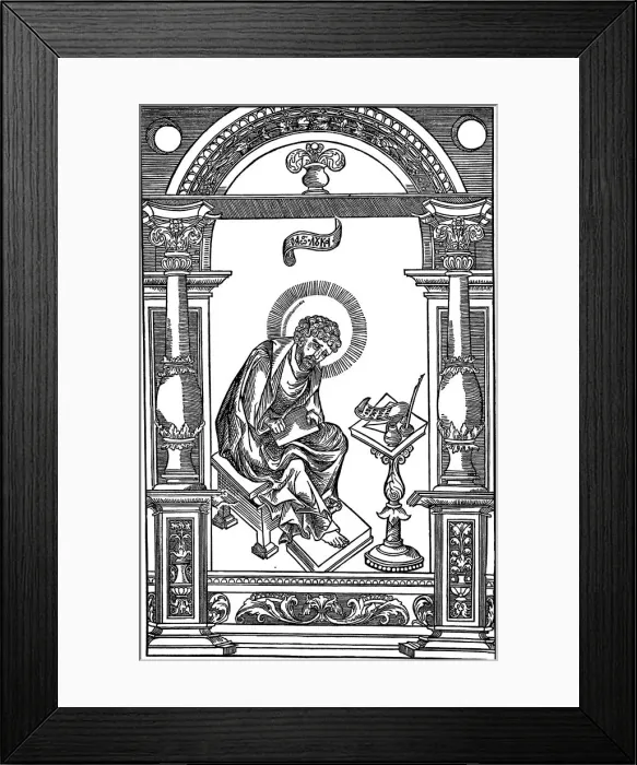 Framed Print : Lucas the Evangelist. Illustration to the book Apostol, 1564