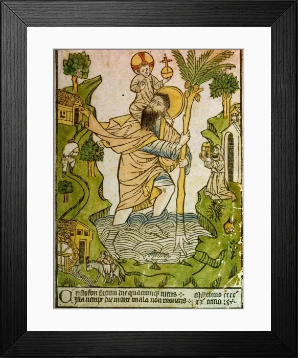 Framed Print : Saint Christopher, 1423 Framed Print : Saint Christopher, 1423