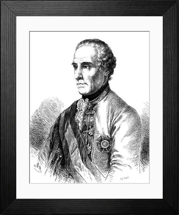 Framed Print : Portrait of Field Marshal Baron Ernst Gideon von Laudon (1717-1790), 1861
