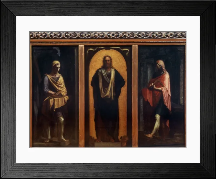 Framed Print : Christ with two Saints Framed Print : Christ with two Saints