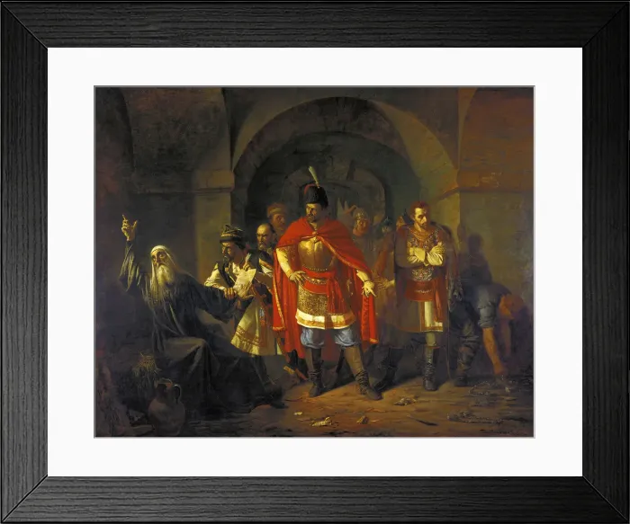Framed Print : Patriarch Hermogenes refusing to bless the Poles, 1860 Framed Print : Patriarch Hermogenes refusing to bless the Poles, 1860