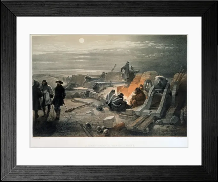 Framed Print : A quiet night in the batteries, 1855 Framed Print : A quiet night in the batteries, 1855
