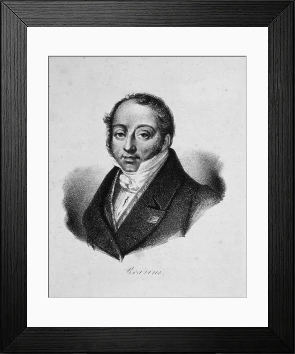 Framed Print : Portrait of the composer Gioachino Antonio Rossini (1792-1868), 19th century Framed Print : Portrait of the composer Gioachino Antonio Rossini (1792-1868), 19th century
