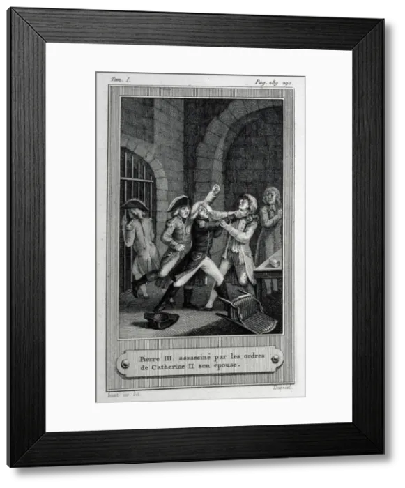 Framed Print : The Assassination of Emperor of Russia Peter III Fyodorovich on 17th July 1762, 18th century Framed Print : The Assassination of Emperor of Russia Peter III Fyodorovich on 17th July 1762, 18th century