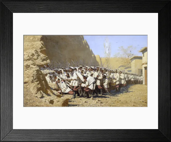 Framed Print : At the Fortress Walls. Let them in!, 1871 Framed Print : At the Fortress Walls. Let them in!, 1871