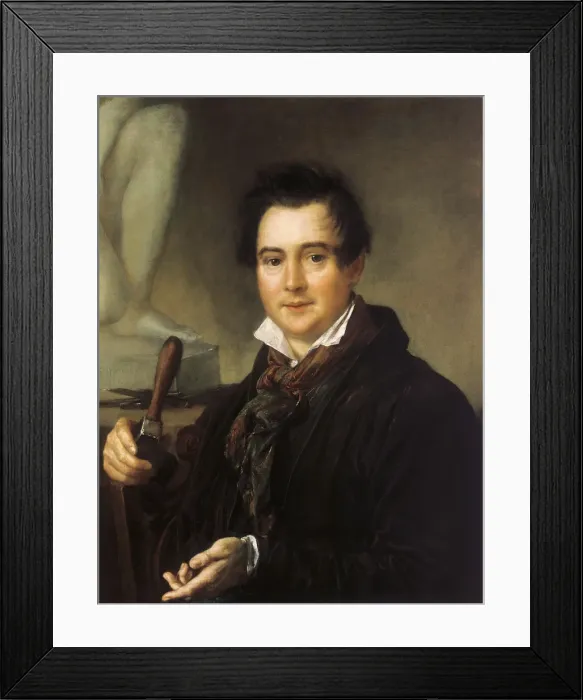 Framed Print : Portrait of the sculptor Ivan P. Vitali (1794-1855), 19th century Framed Print : Portrait of the sculptor Ivan P. Vitali (1794-1855), 19th century