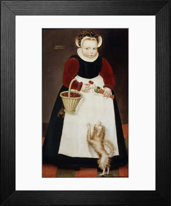 Framed Print : Portrait of a young girl, 1584 Framed Print : Portrait of a young girl, 1584