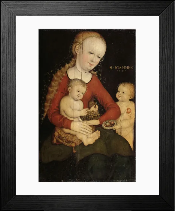 Framed Print : Virgin and child with John the Baptist as a Boy Framed Print : Virgin and child with John the Baptist as a Boy