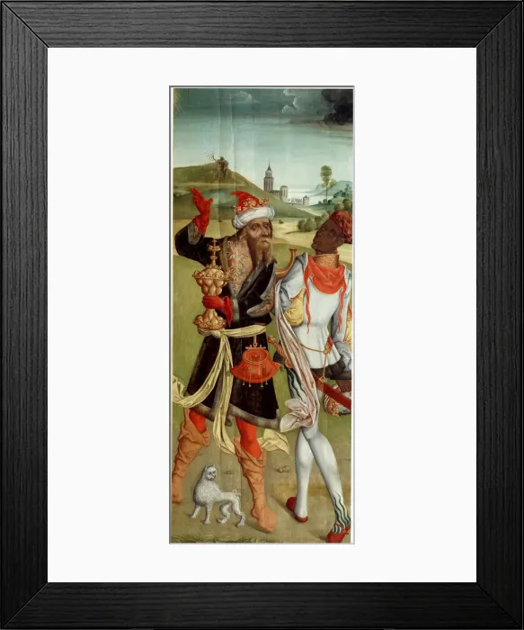 Framed Print : The Adoration of the Magi. Two Magi, early 16th century Framed Print : The Adoration of the Magi. Two Magi, early 16th century