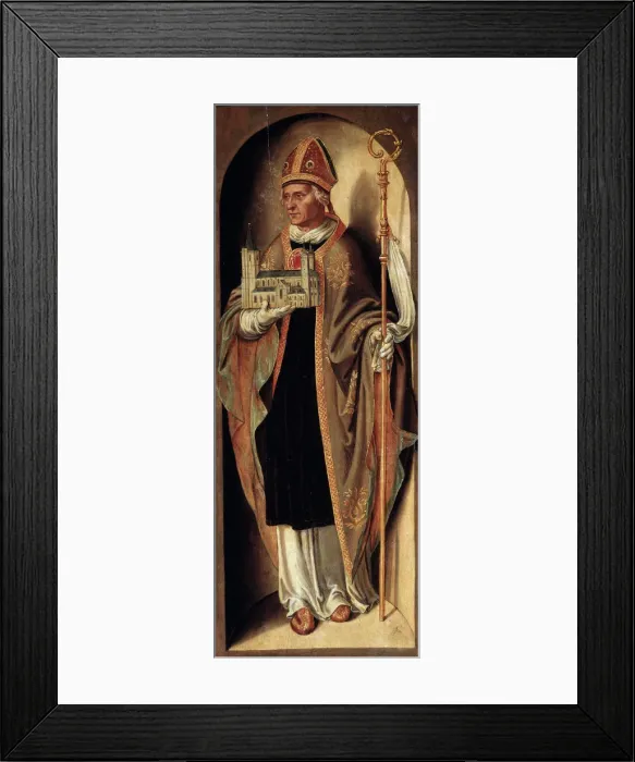 Framed Print : Saint Cunibert, Bishop of Cologne, early16th century Framed Print : Saint Cunibert, Bishop of Cologne, early16th century