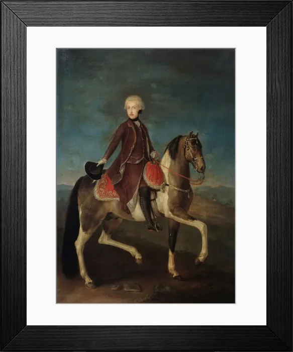 Framed Print : Equestrian portrait of Empress Maria Theresia of Austria (1717-1780), 18th century Framed Print : Equestrian portrait of Empress Maria Theresia of Austria (1717-1780), 18th century