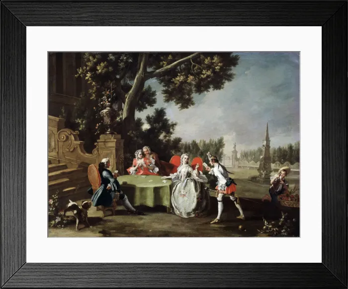 Framed Print : Card game, 18th century Framed Print : Card game, 18th century