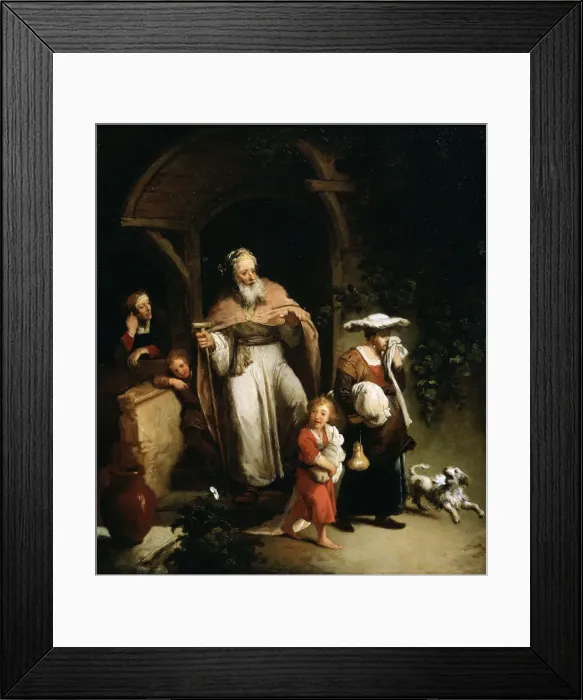Framed Print : The Expulsion of Hagar, 18th century Framed Print : The Expulsion of Hagar, 18th century