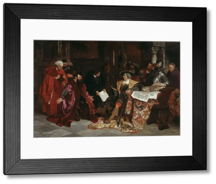 Framed Print : The Emperor Maximilian receives the Venetian Ambassadors in Verona, 1879 Framed Print : The Emperor Maximilian receives the Venetian Ambassadors in Verona, 1879