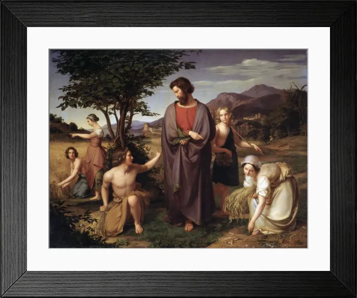 Framed Print : Ruth in Boazs Field, 19th century Framed Print : Ruth in Boazs Field, 19th century