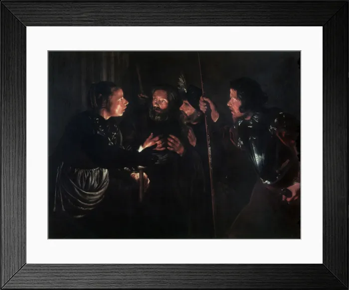 Framed Print : The Denial of Saint Peter, 1620s Framed Print : The Denial of Saint Peter, 1620s