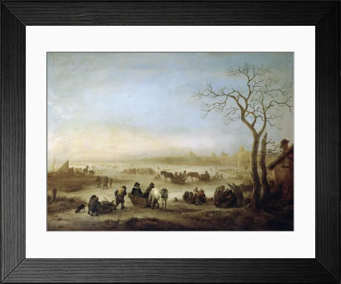 Framed Print : Frozen Lake, 1648 Framed Print : Frozen Lake, 1648