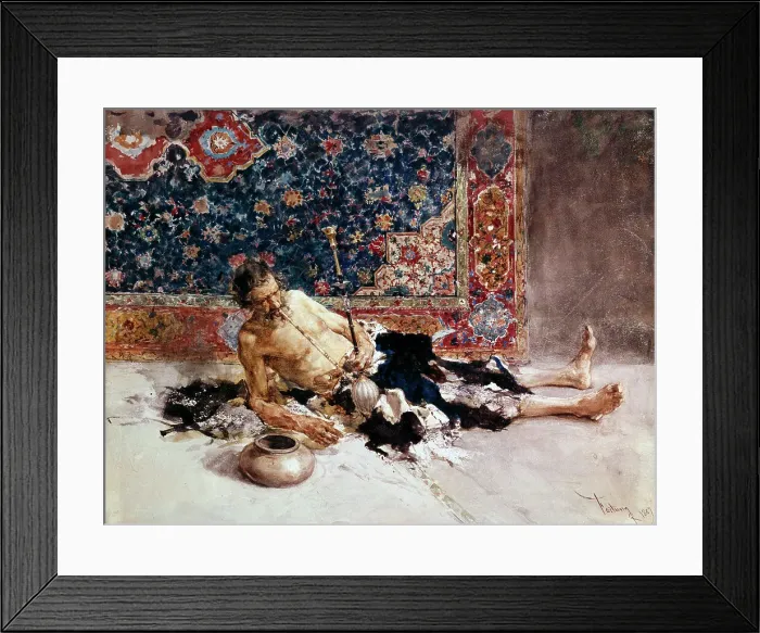 Framed Print : Opium smoker, 1869 Framed Print : Opium smoker, 1869