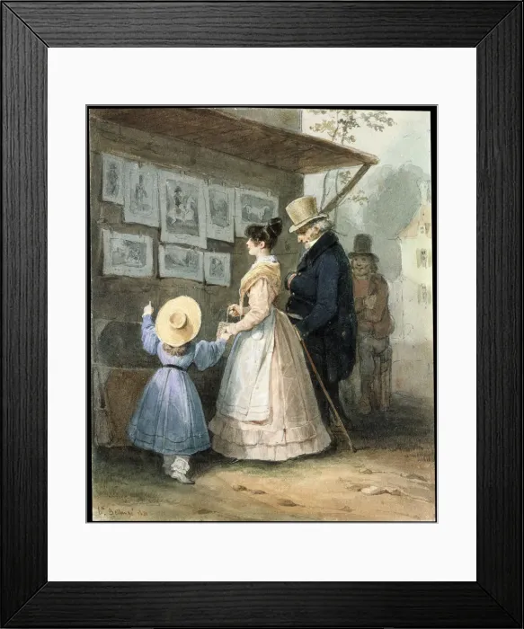 Framed Print : At the seller of engravings, 1831 Framed Print : At the seller of engravings, 1831
